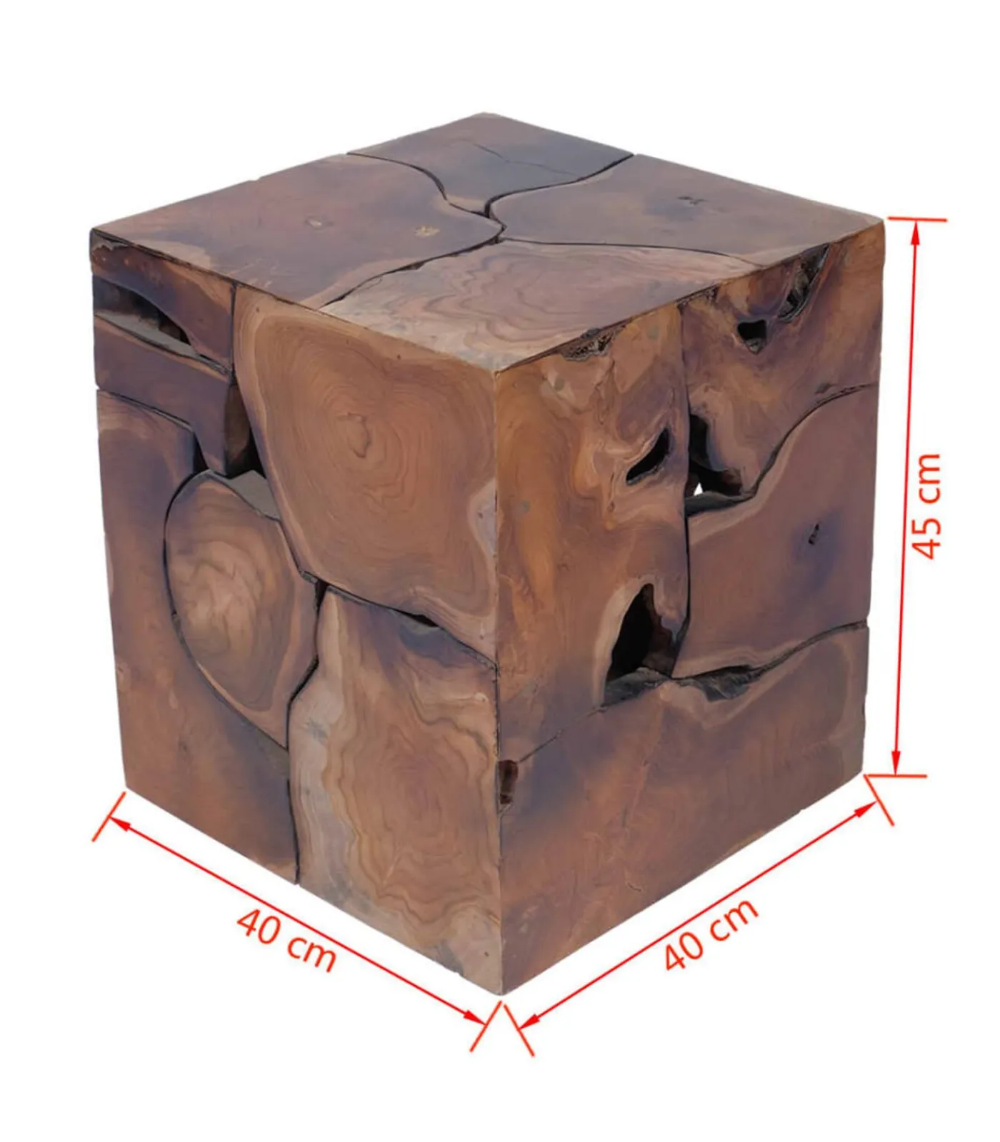 Discount Krukken/Salontafel massief teakhout Stoelen