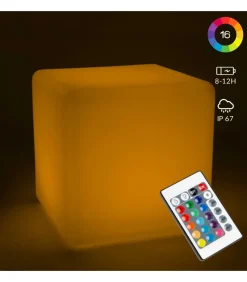 Outlet Kubus led verlichting 30 cm Kaarsen & Kaarshouders