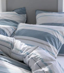 Outlet Kussensloop van gewassen katoenperkal, HORIZON BAYADÈRE Kussenslopen