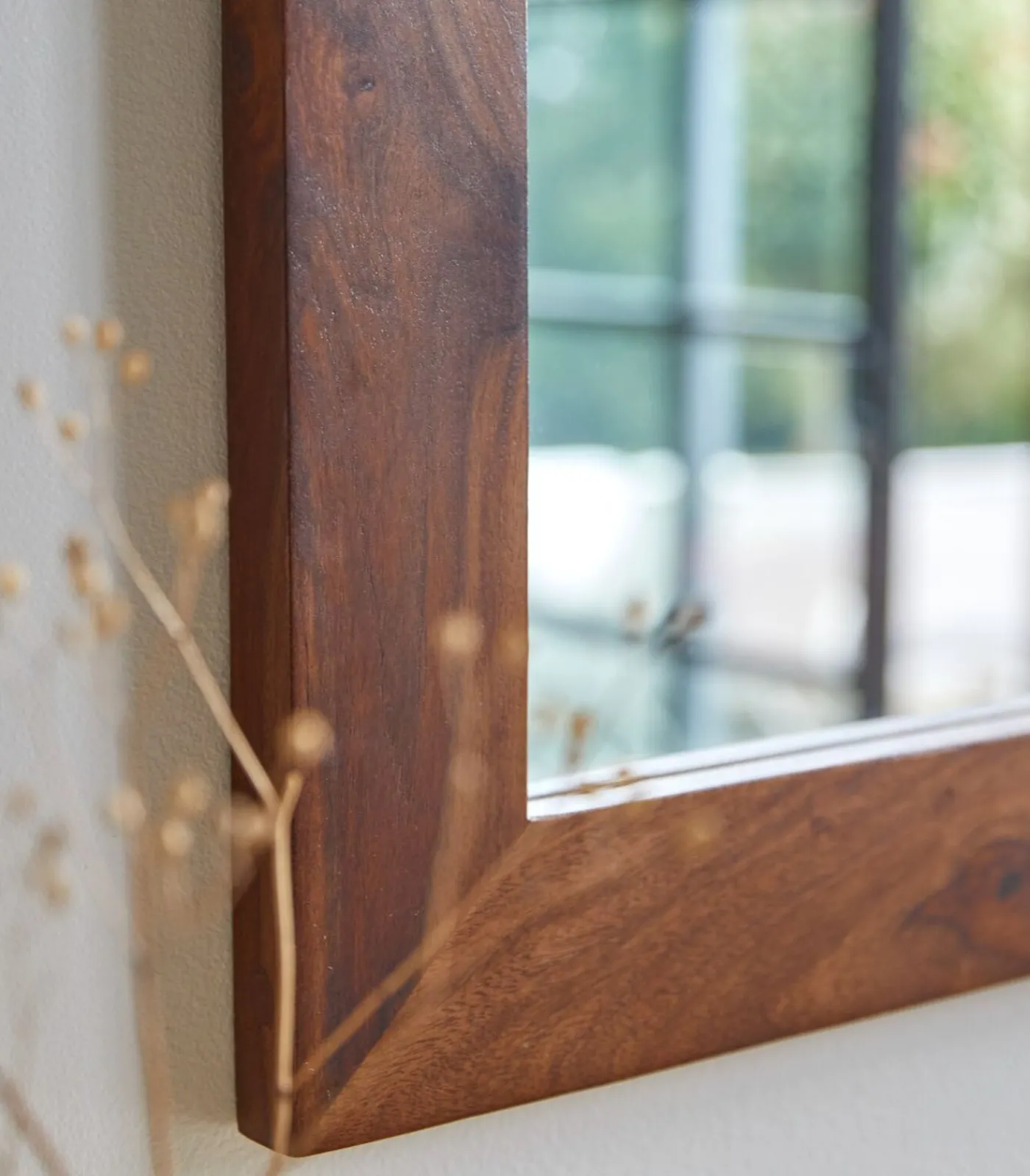 Best Kwarto - Massief palissander spiegel 100x50 cm Spiegels