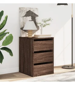 Outlet Ladekast 40x41x58 cm bewerkt hout bruin eikenkleurig Meubels