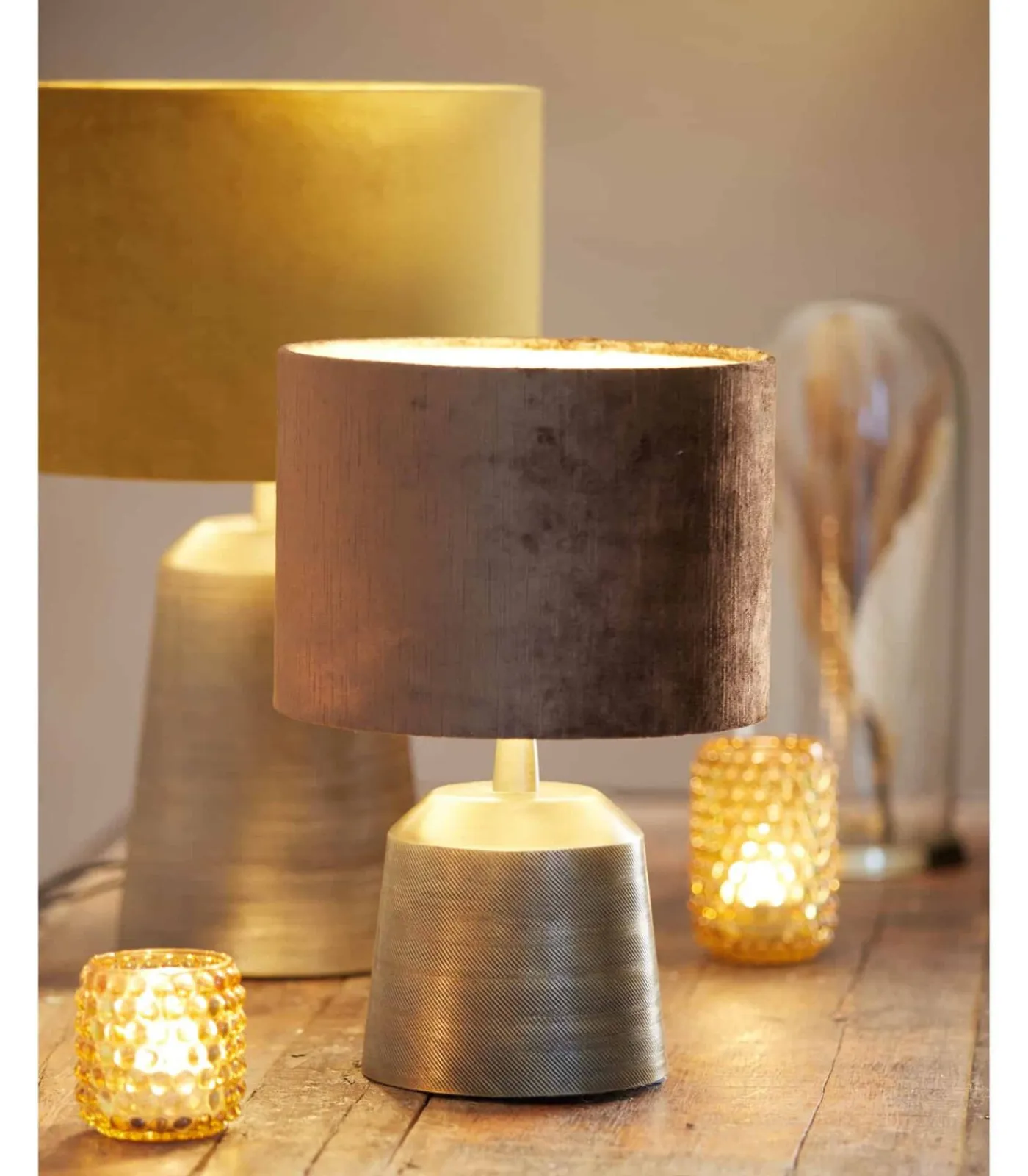 Best Lampenkap Gemstone - Bruin - 20x20x15cm Lampenkappen