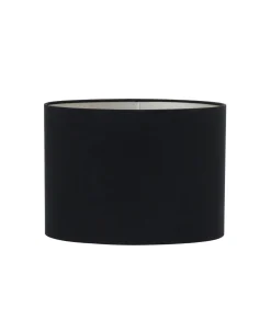 Best Lampenkap Ovaal Velours - Zwart - 30x15x25cm Lampenkappen