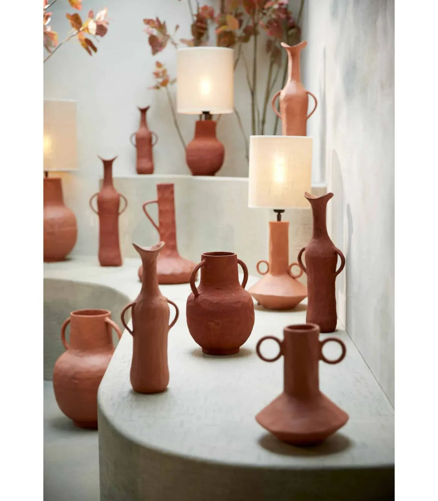 Lampenkap Sendai - Bruin - 25x25x27cm Lampenkappen