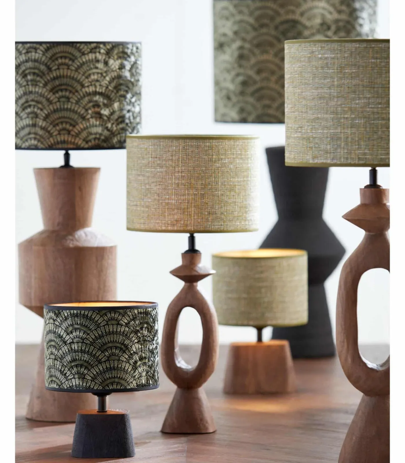 Online Lampenkap Tweed - Groen - 25x25x18cm Lampenkappen