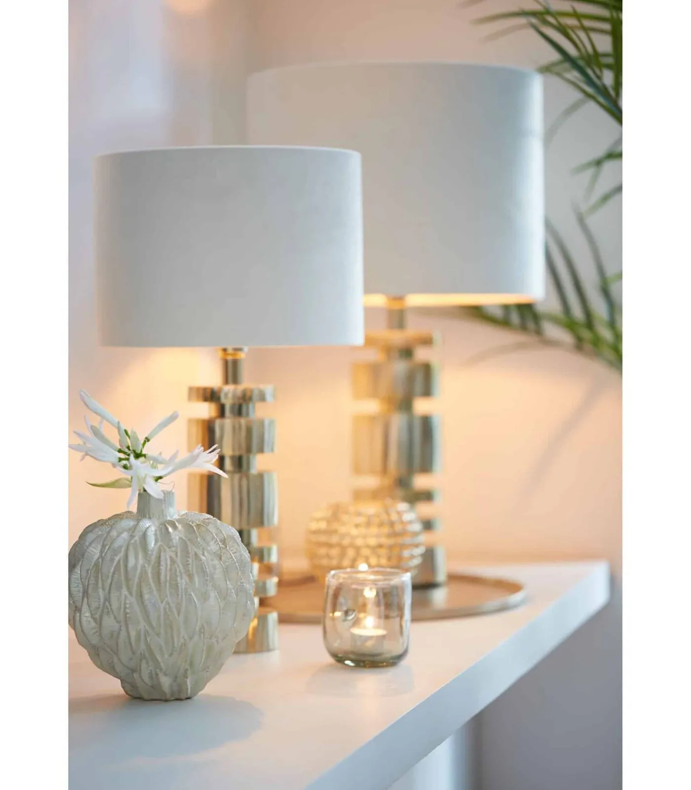 Online Lampenkap Velours - Wit - 25x25x18cm Lampenkappen