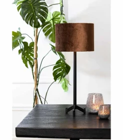 Outlet Lampvoet Dennis - Zwart - 15.5x15.5x50cm Tafellampen