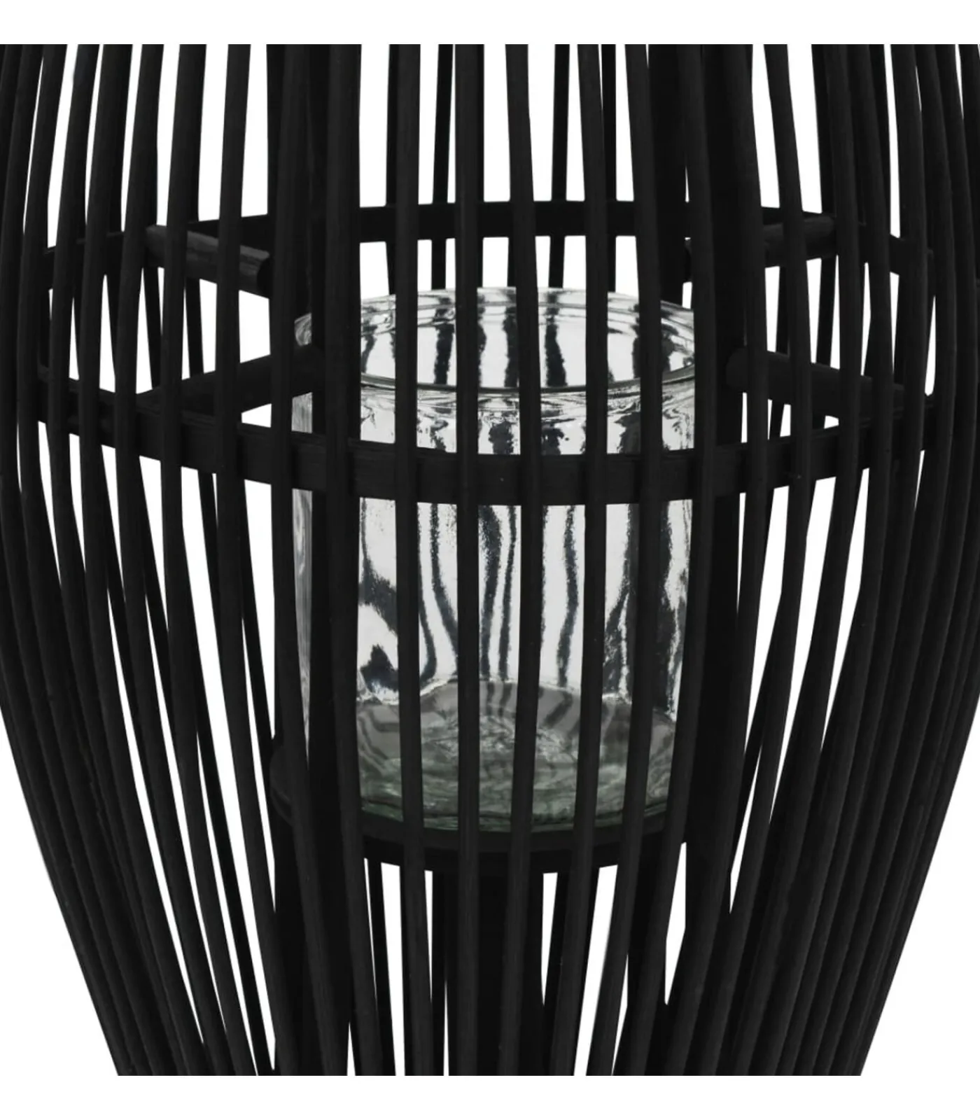 New Lantaarnhouder hangend 60 cm bamboe zwart Kaarsen & Kaarshouders