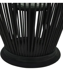 New Lantaarnhouder hangend 60 cm bamboe zwart Kaarsen & Kaarshouders