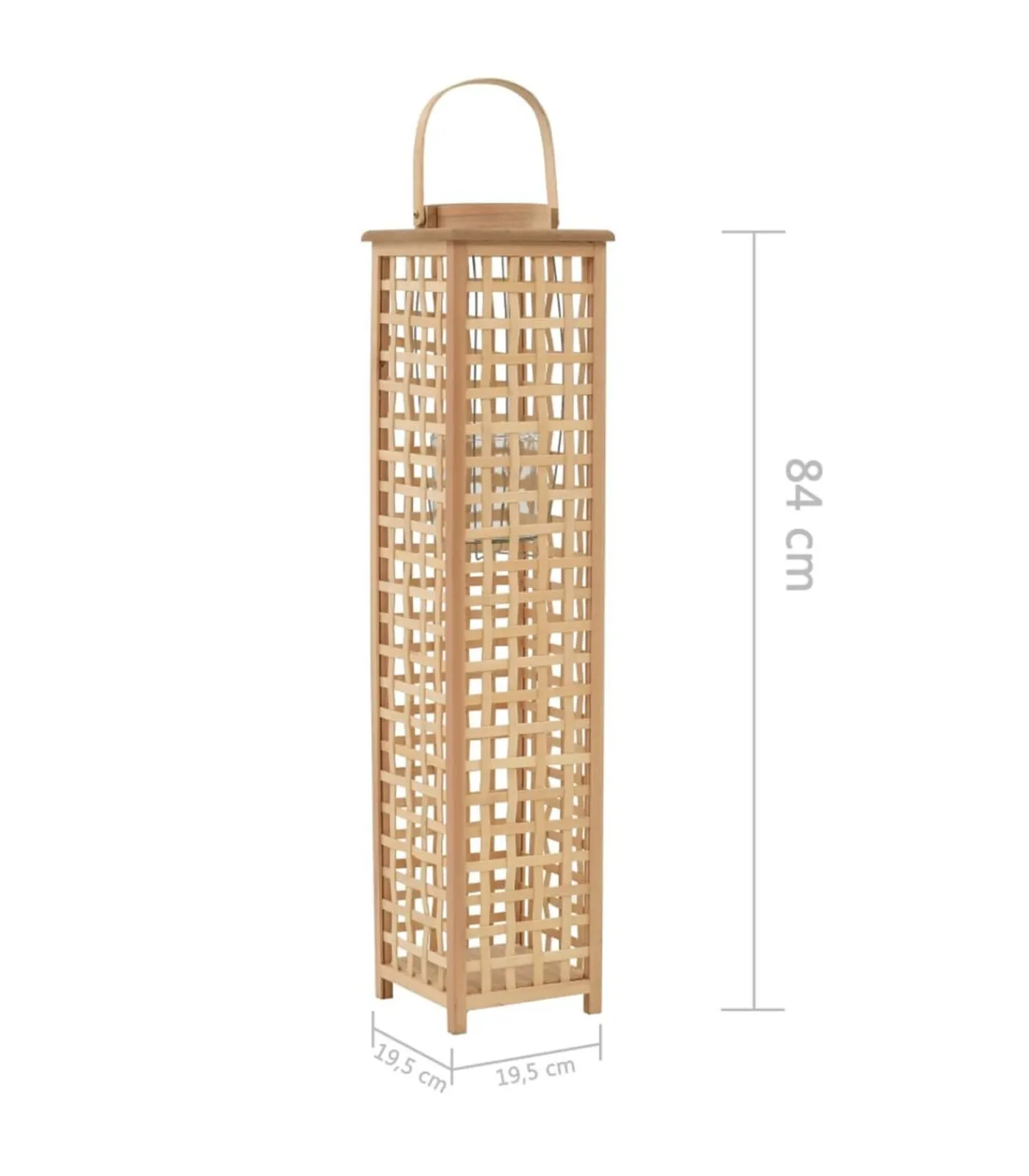 Outlet Lantaarnhouder hangend bamboe natuurlijk Kaarsen & Kaarshouders