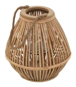 New Lantaarnhouder hangend wicker naturel Kaarsen & Kaarshouders