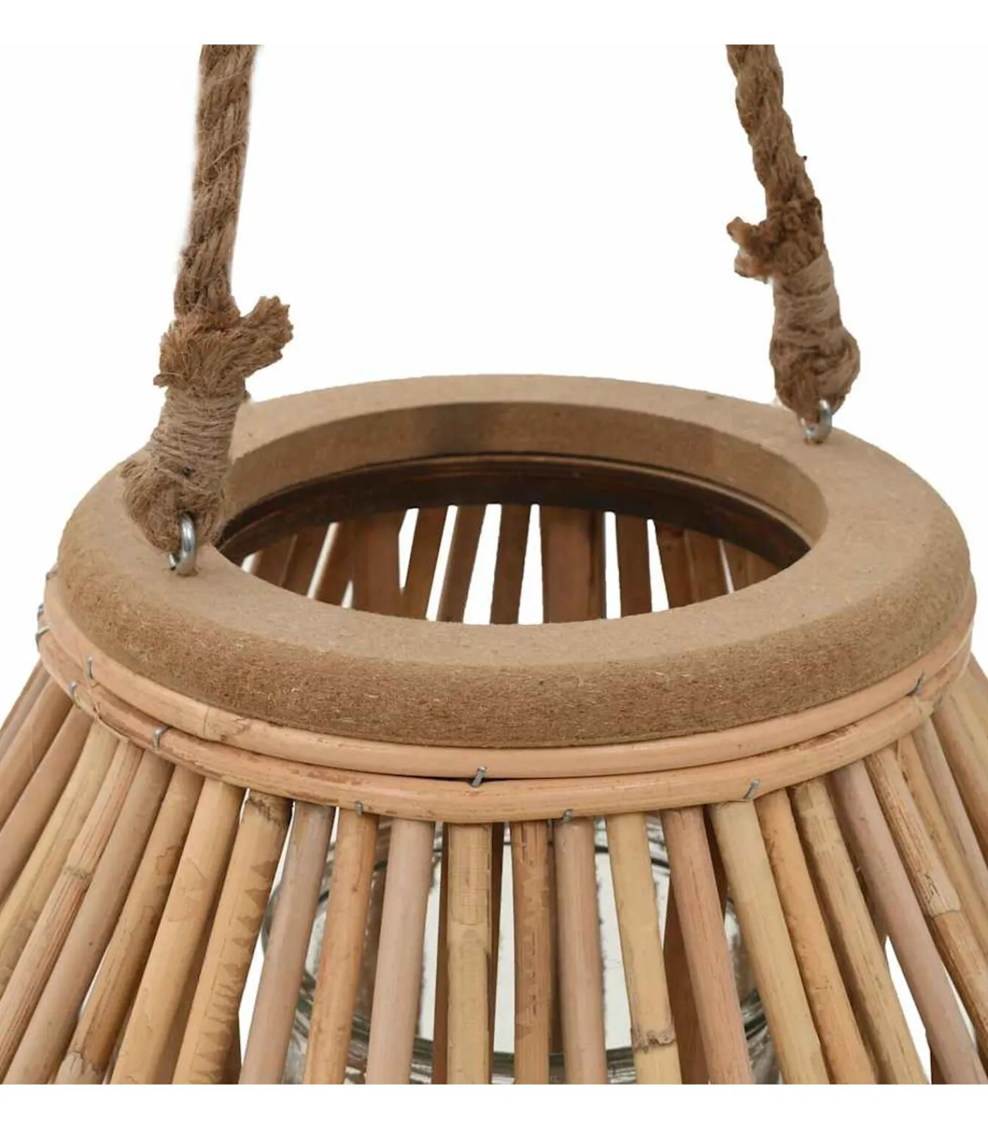 New Lantaarnhouder hangend wicker naturel Kaarsen & Kaarshouders