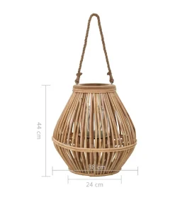 New Lantaarnhouder hangend wicker naturel Kaarsen & Kaarshouders