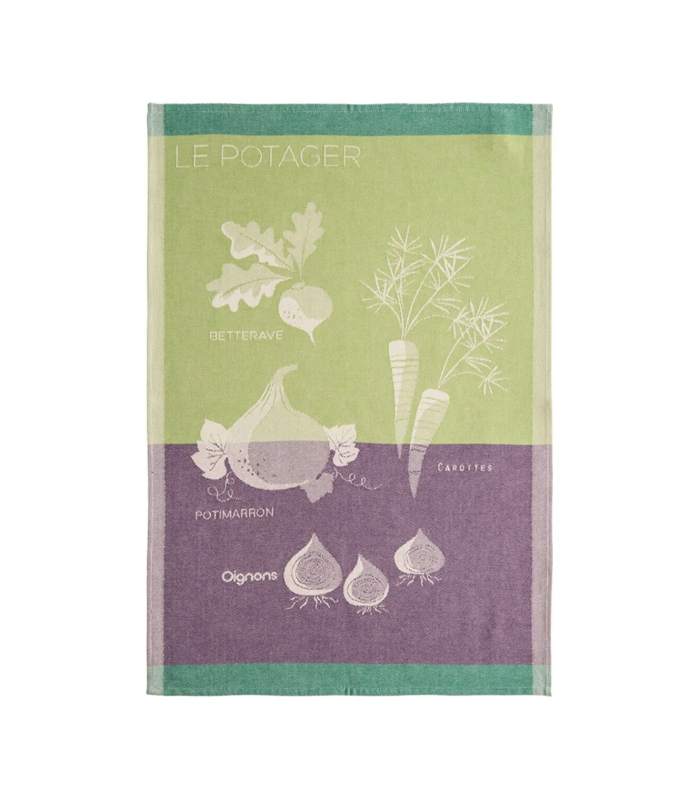 Online Le Potager - Theedoek van katoenen jacquard met print Keuken- & Tafellinnen