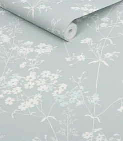 New Leaf Blauw 10mx52cm Wanddecoratie