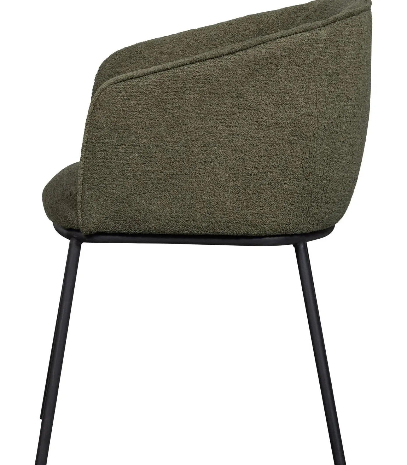 Hot Leon Eetkamerstoelen - Bouclé - Bosgroen - Set van 6 Stoelen