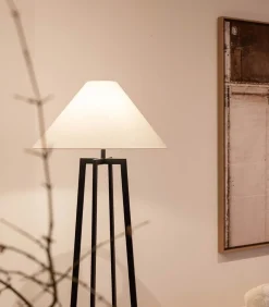 New Leoni - Staande Lamp - Zwart & Wit Vloerlampen