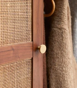 Discount Lisbeth - Kast van iepenhout en riet Meubels