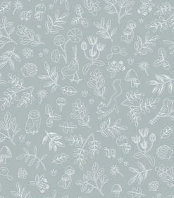 New Vliesbehang - Forest Wonders Denim blue - 1000x53 Wanddecoratie
