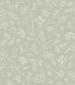 New Vliesbehang - Forest Wonders Sage - 1000x53 Wanddecoratie