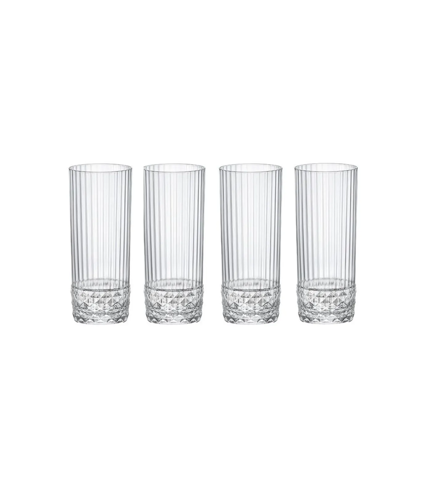 Outlet Longdrinkglazen America 20's - 400 ml - 4 stuks Glazen & Karaffen