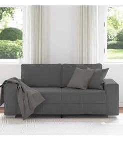 Hot Loveseat bank 140 cm corduroy stof donkergrijs Zetels