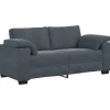 Loveseat bank 140 cm fluweel donkergrijs Zetels