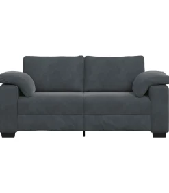 Loveseat bank 140 cm fluweel donkergrijs Zetels