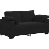 Outlet Loveseat bank 120 cm fluweel zwart Zetels