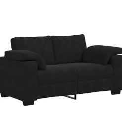 Outlet Loveseat bank 120 cm fluweel zwart Zetels