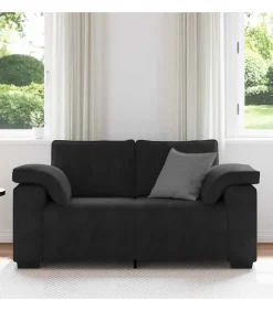 Outlet Loveseat bank 120 cm fluweel zwart Zetels