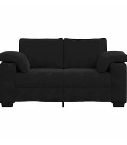 Outlet Loveseat bank 120 cm fluweel zwart Zetels