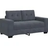 Online Loveseat bank 120 cm fluweel donkergrijs Zetels