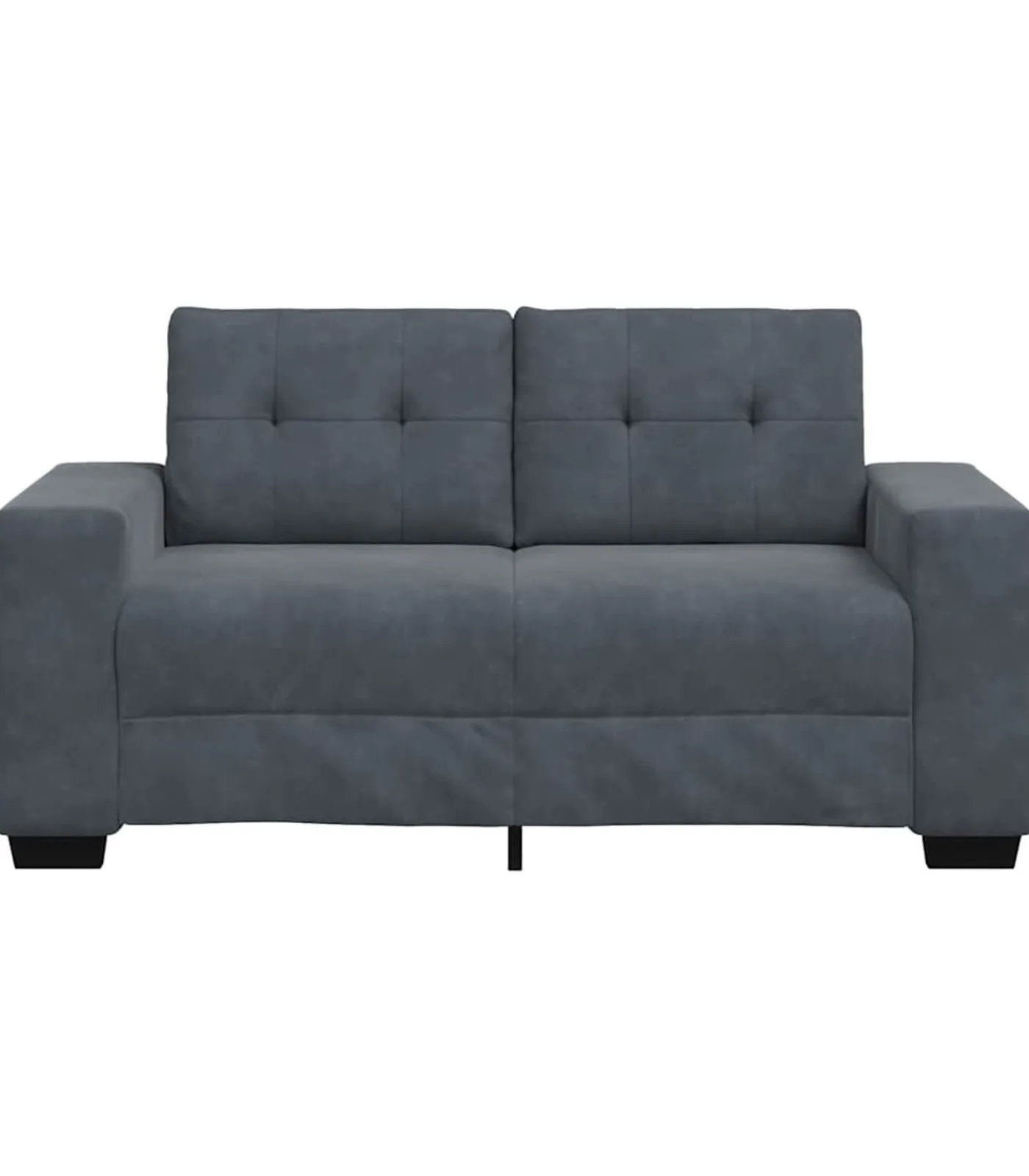 Online Loveseat bank 120 cm fluweel donkergrijs Zetels