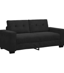 New Loveseat bank 140 cm fluweel zwart Zetels