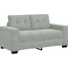 Clearance Loveseat bank 120 cm fluweel lichtgrijs Zetels
