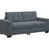 Best Loveseat bank 140 cm fluweel donkergrijs Zetels