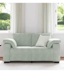Online Loveseat bank 120 cm fluweel lichtgrijs Zetels