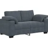 Hot Loveseat bank 120 cm fluweel donkergrijs Zetels
