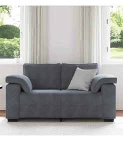 Hot Loveseat bank 120 cm fluweel donkergrijs Zetels