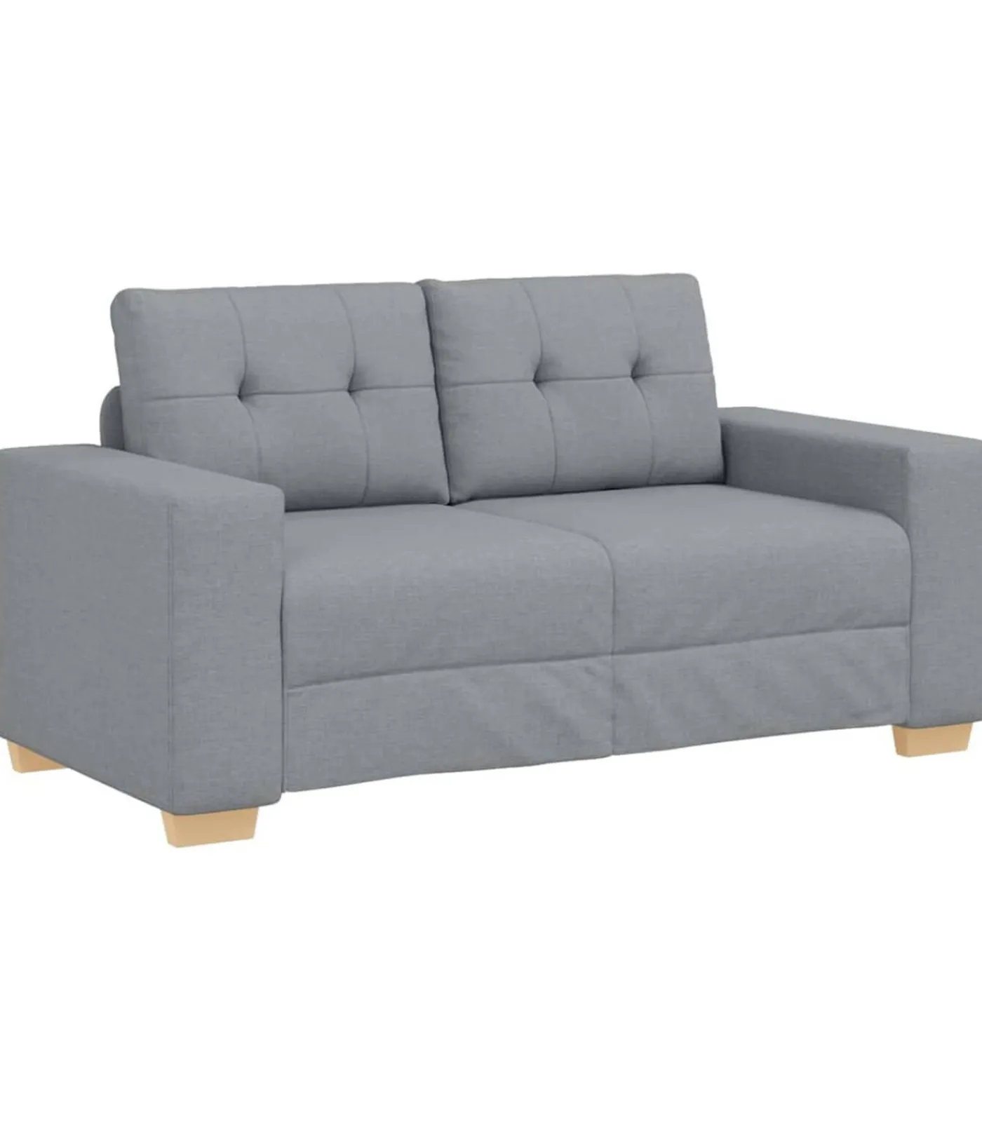 Outlet Loveseat bank 120 cm stof lichtgrijs Zetels