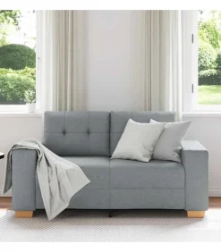 Outlet Loveseat bank 120 cm stof lichtgrijs Zetels