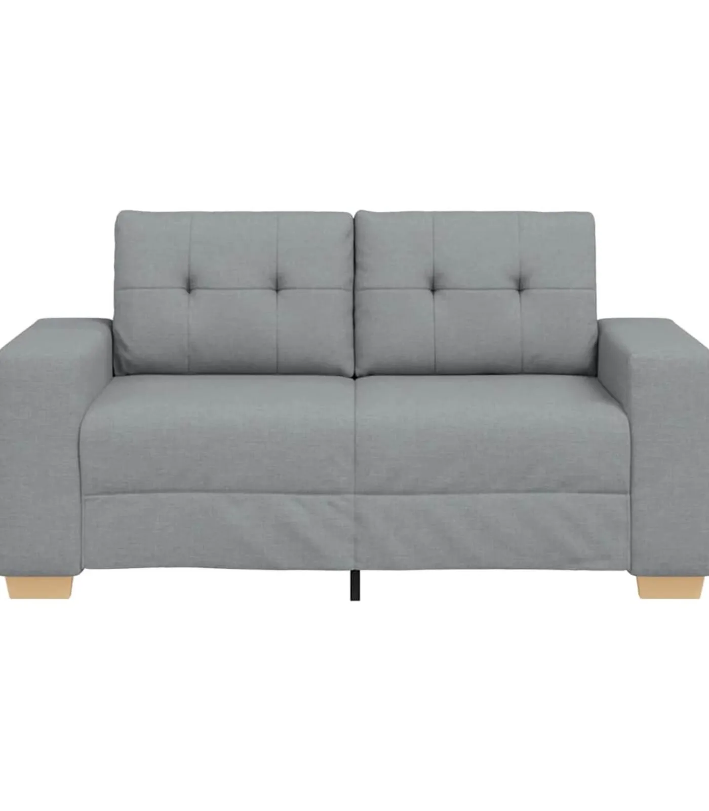 Outlet Loveseat bank 120 cm stof lichtgrijs Zetels