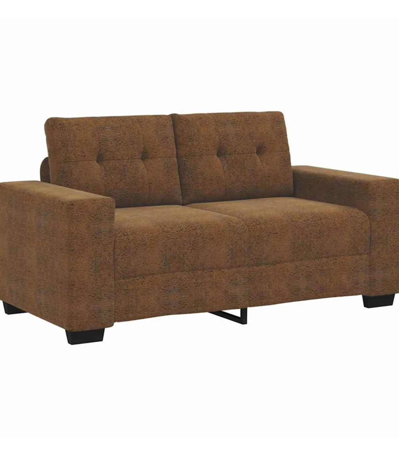 New Loveseat met kussen Bruin Kunstleer Zetels