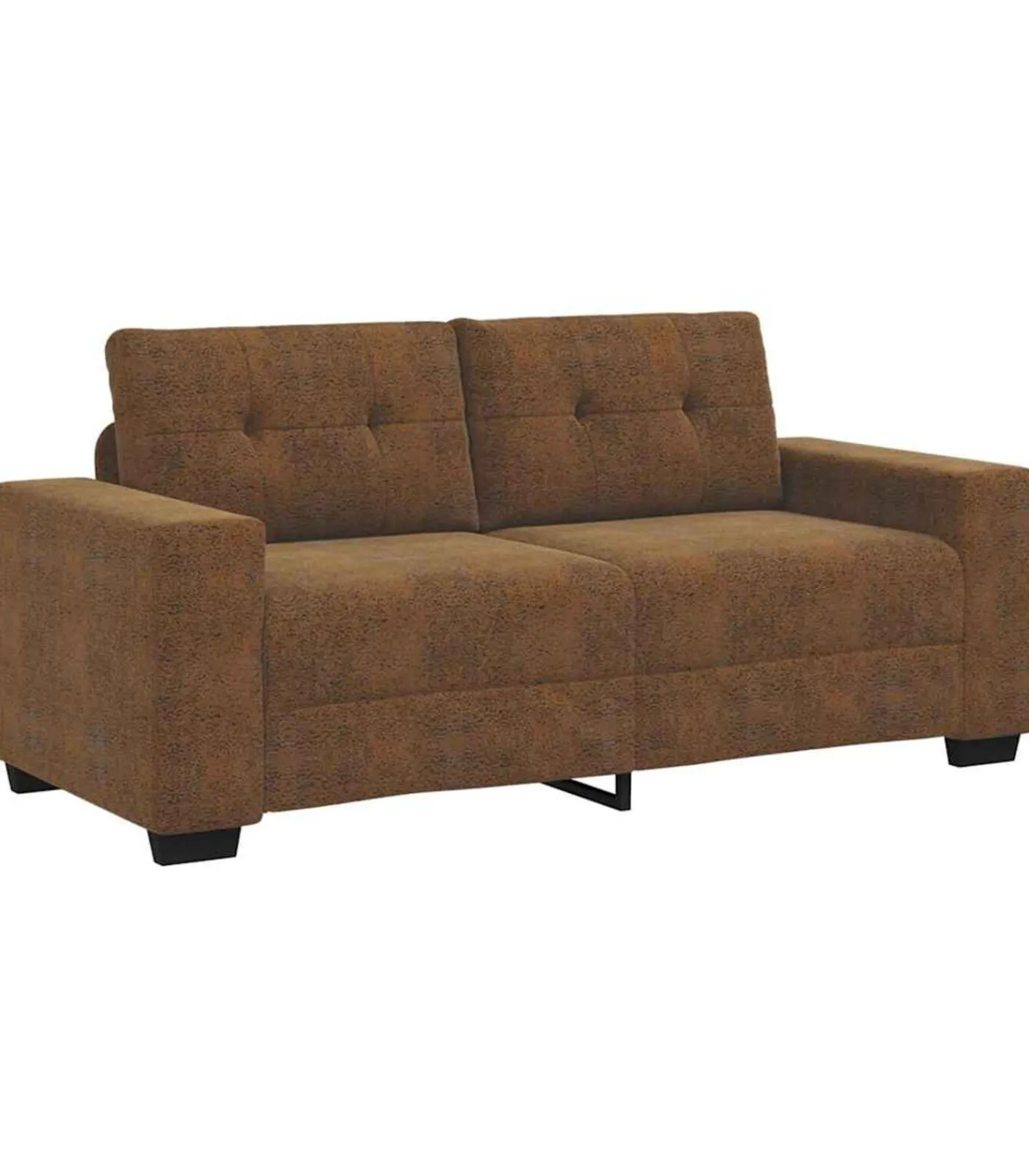 Outlet Loveseat met kussen Bruin Kunstleer Zetels
