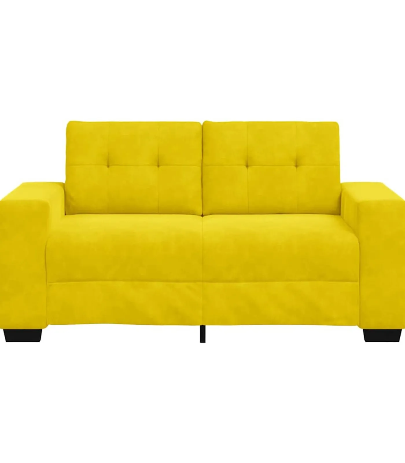 Best Loveseat met kussen Geel Fluweel Zetels