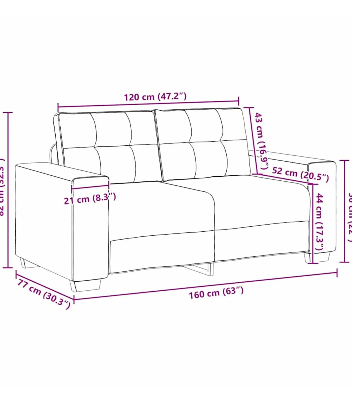 Best Loveseat met kussen Geel Fluweel Zetels