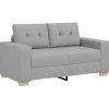New Loveseat met kussen Wolkgrijs Stof Zetels