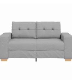 New Loveseat met kussen Wolkgrijs Stof Zetels