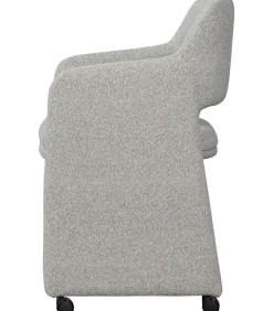 Online Lyric Eetkamerstoelen - Bouclé - Greige - Set van 6 Stoelen